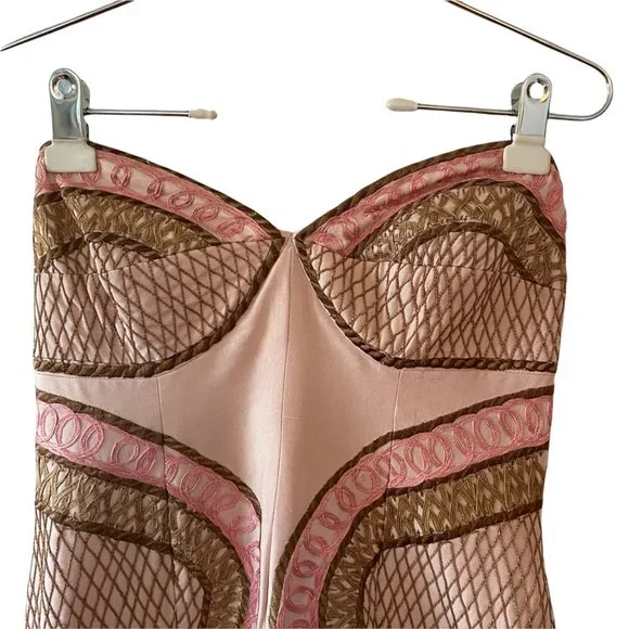 Vintage Tracy Reese Silk Embroidered Dress Suit Set 6/8 - Picture 8 of 10